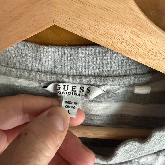 GUESS x ASAP Rocky vintage grey striped shirt - Picture 3 of 8